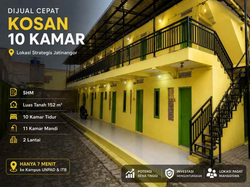 jual kost murah di jatinangor 10 kamar