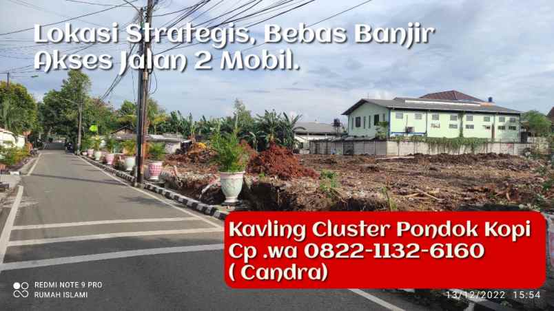 kavling pondok kopi jakarta timur luas 90 m2