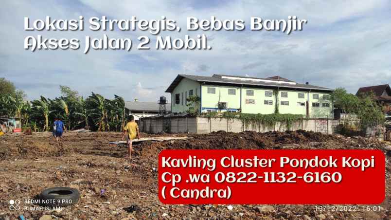 kavling pondok kopi jakarta timur luas 90 m2