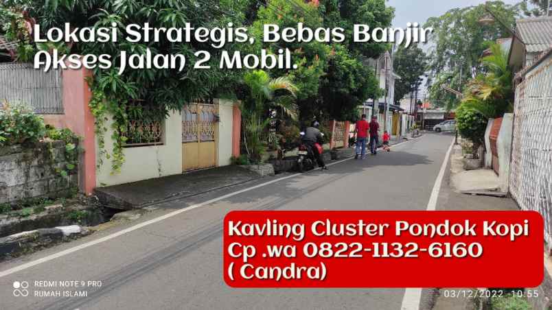 kavling pondok kopi jakarta timur luas 90 m2