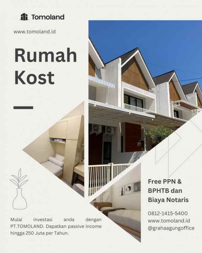 kost premium 8 kamar malang kota free custom denah