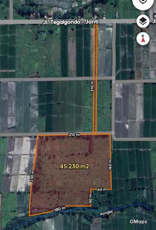 lahan industri 5 ha siapbangun diklaten op 650rb m2