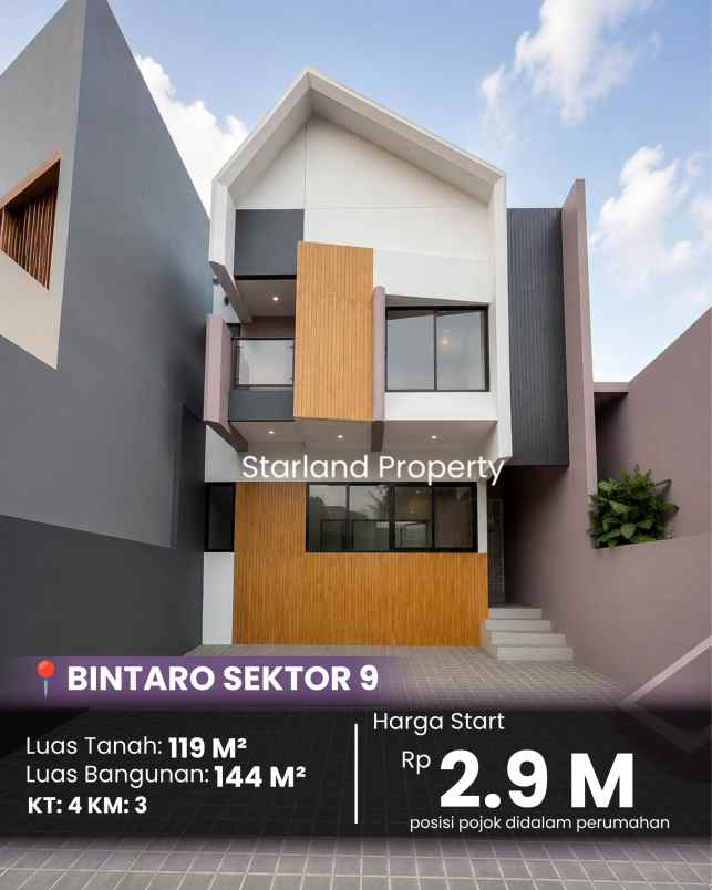 pojok luas siap huni bintaro 2 9 m