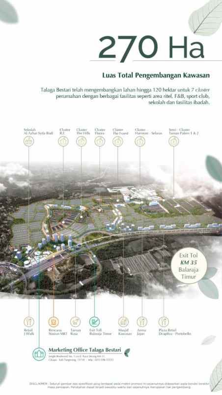 ruko gudang kantor talaga bestari tangerang