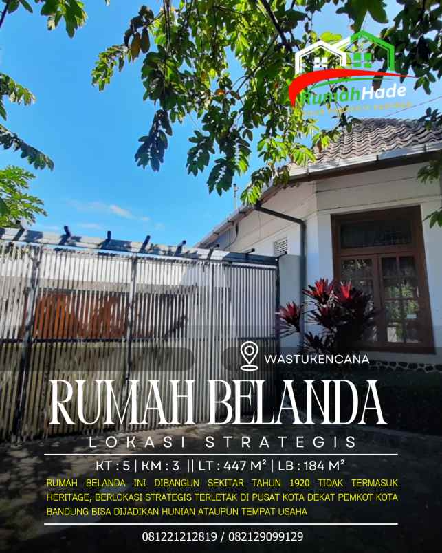 rumah belanda non heritage di pusat kota