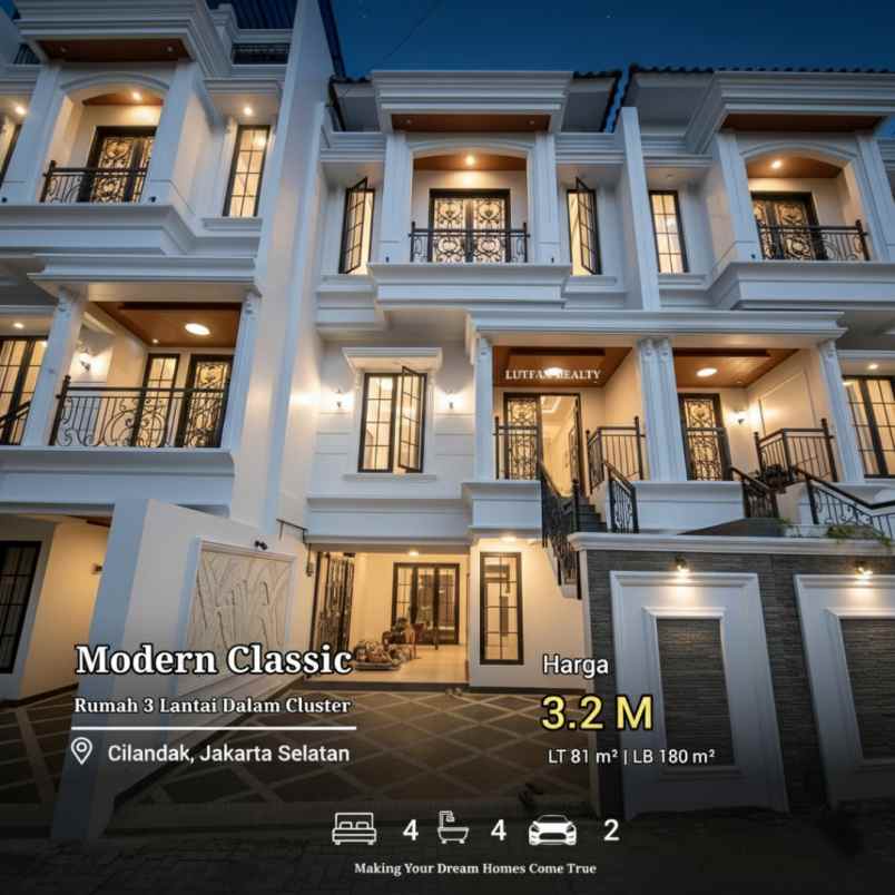 rumah cilandak 3 lantai dekat transmart