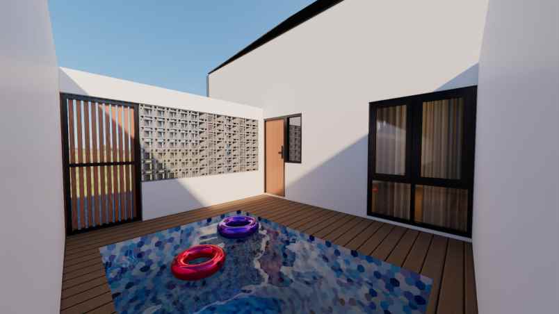 rumah eksklusif nuansa jepang ada kolam renang pribadi