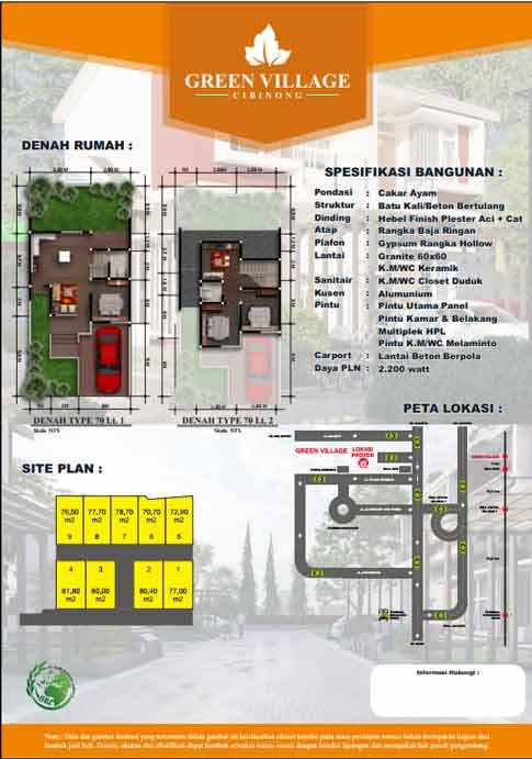 rumah green village cibinong jl