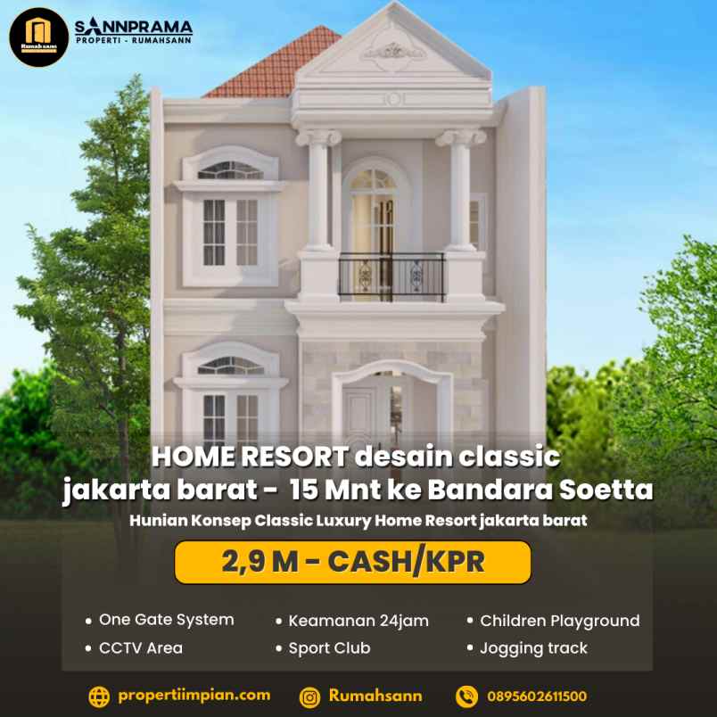 rumah mewah classic jakarta barat kali deres