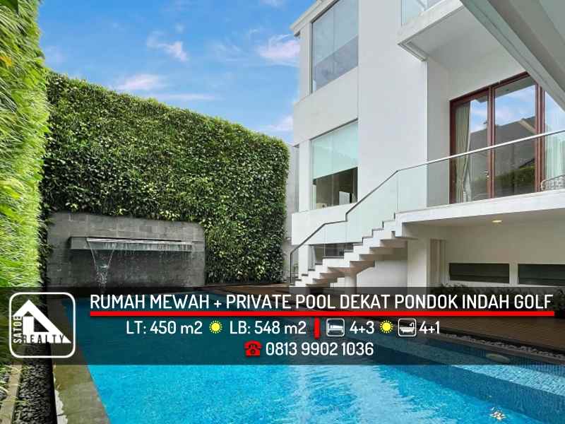 rumah mewah modern di pondok indah jakarta selatan
