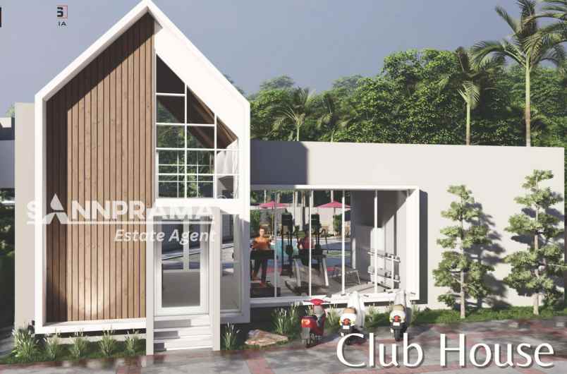 rumah modern dalam perumahan di jl ry parung rn pine