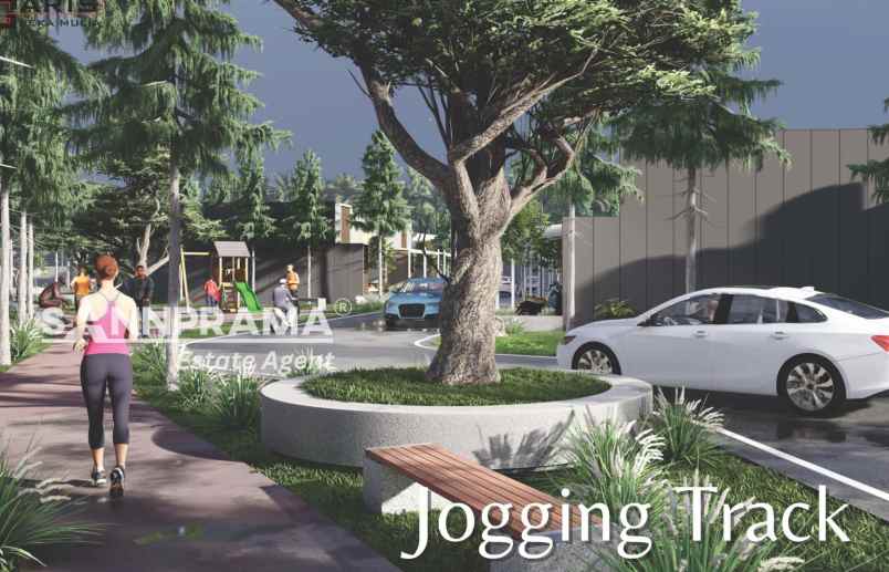 rumah modern dalam perumahan di jl ry parung rn pine