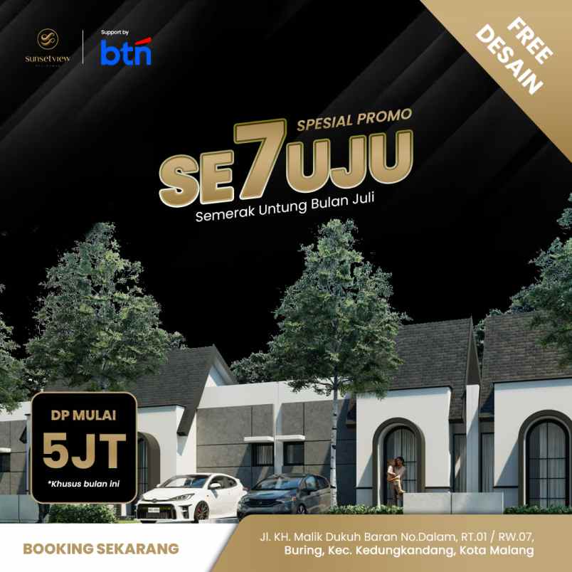 rumah murah dp ringan pusat kota malang