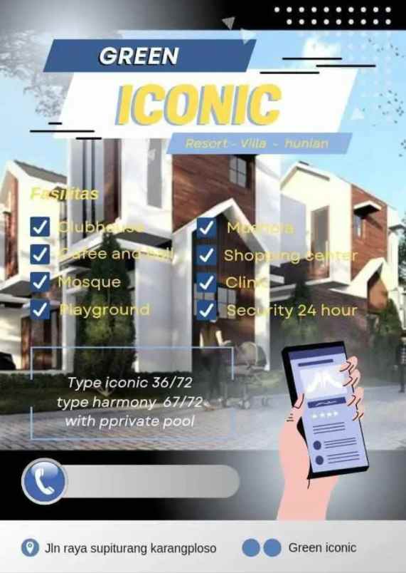 rumah villa di karangploso malang