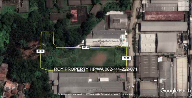 tanah jl raya serang kawasan