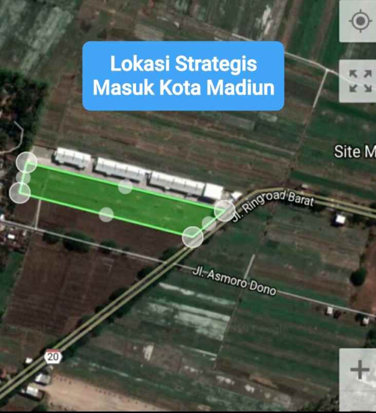 tanah jl ring road barat kota madiun