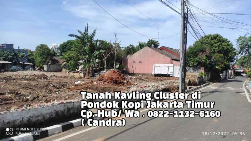 tanah kavling shm murah di pondok kopi jakarta timur
