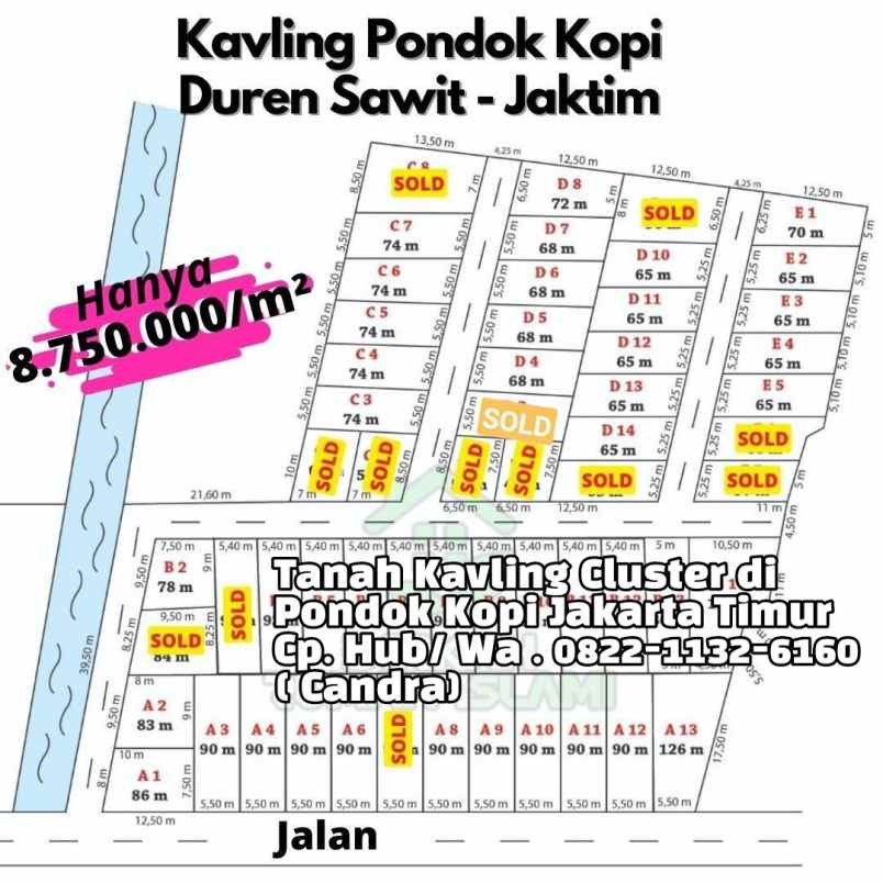 tanah kavling shm murah di pondok kopi jakarta timur