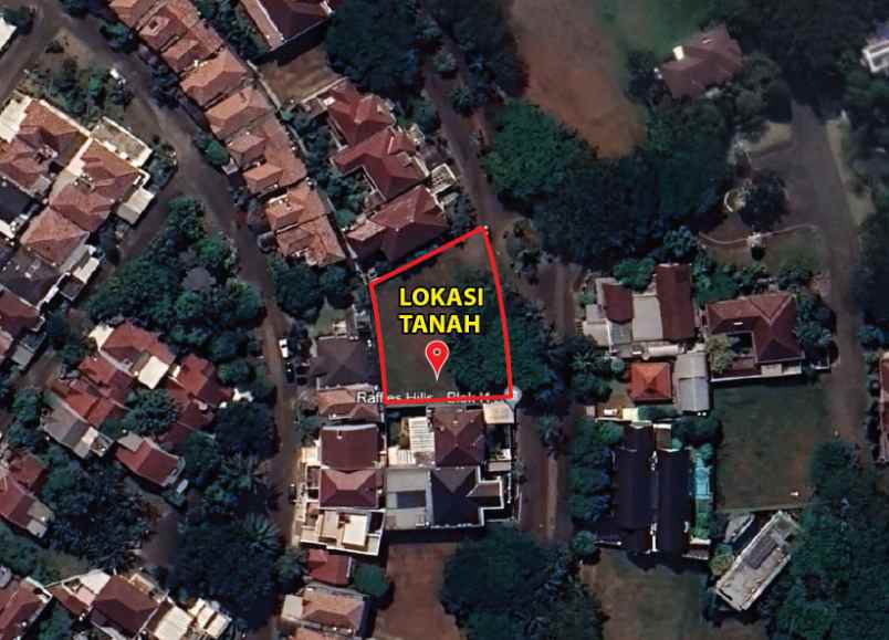 tanah murah 480 m2 di rafles hills cibubur jak tim