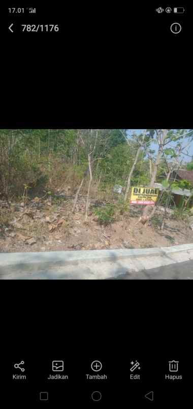 tanah pekarangan siap bangun dua muka