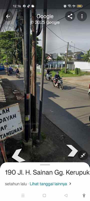 tanah persegi 546 meter cipayung depok