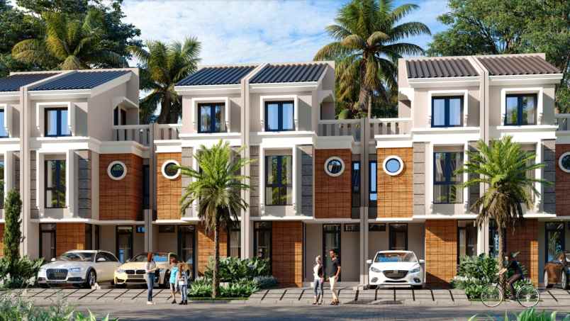 townhouse 3 lantai semi furnished akses mudah