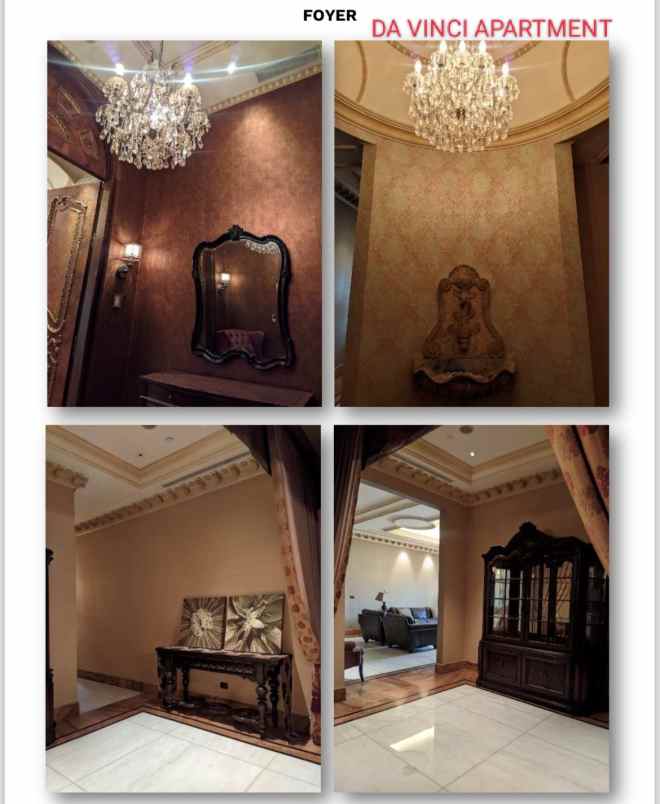 apartement da vinci 4 br ukuran 382 m full furnished