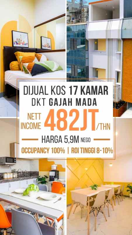 dijual kost ekslusif gajah mada jakarta