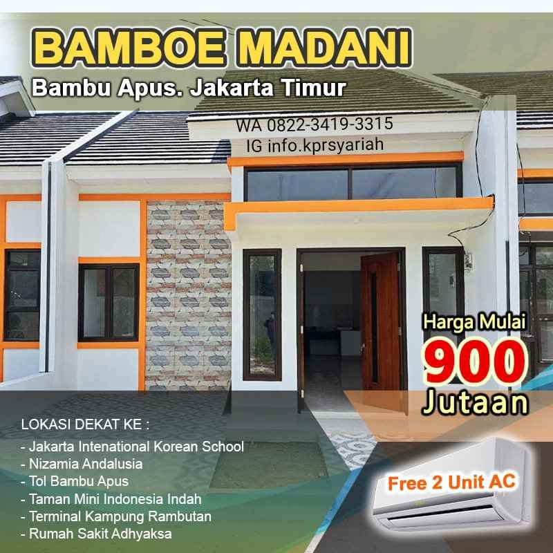 dijual rumah bambu apus