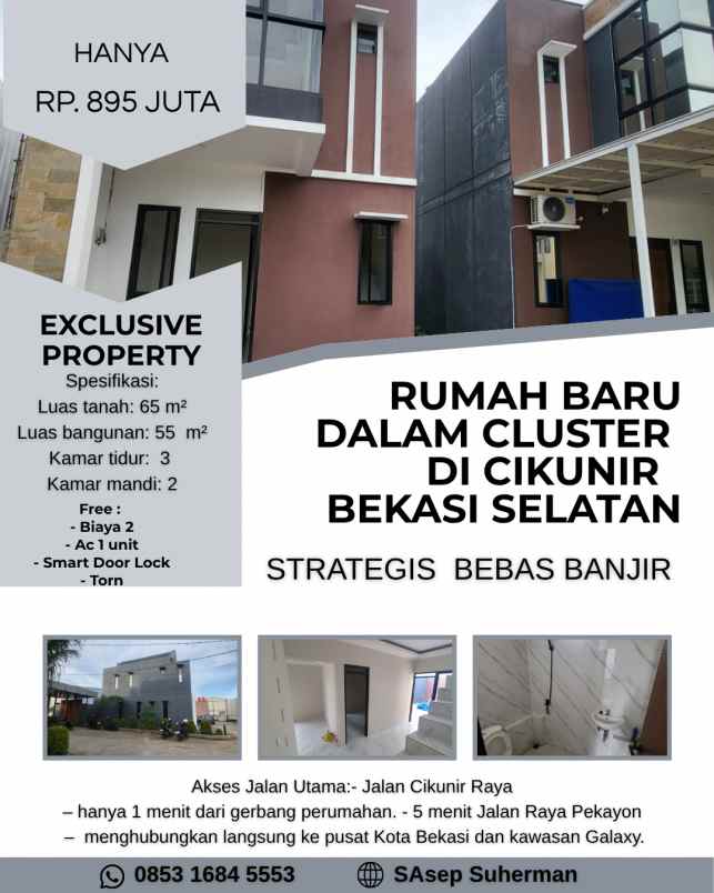 dijual rumah cikunir bekasi selatan