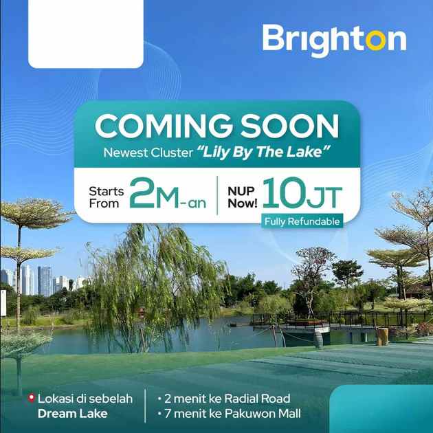 dijual rumah graha natura lily by the lake