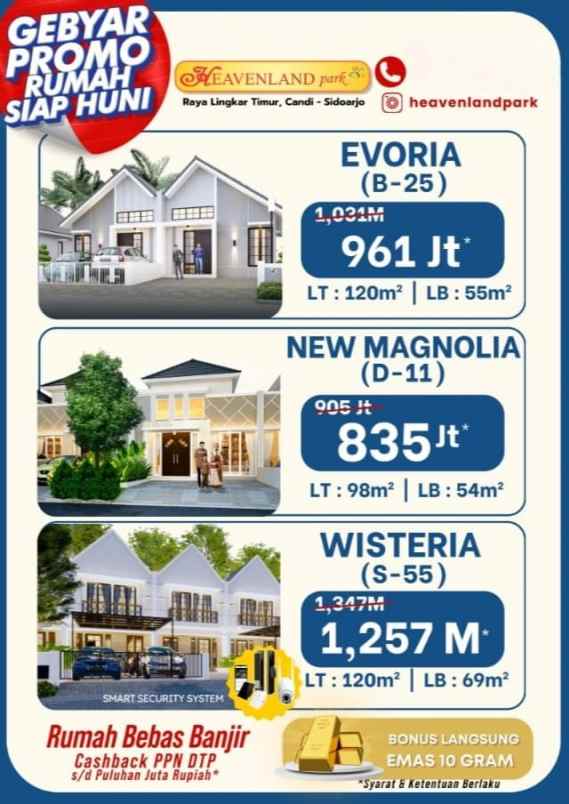 dijual rumah heavenland park