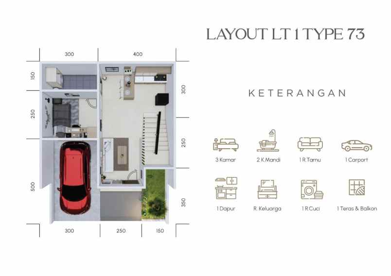 dijual rumah jl pesona laguna 2