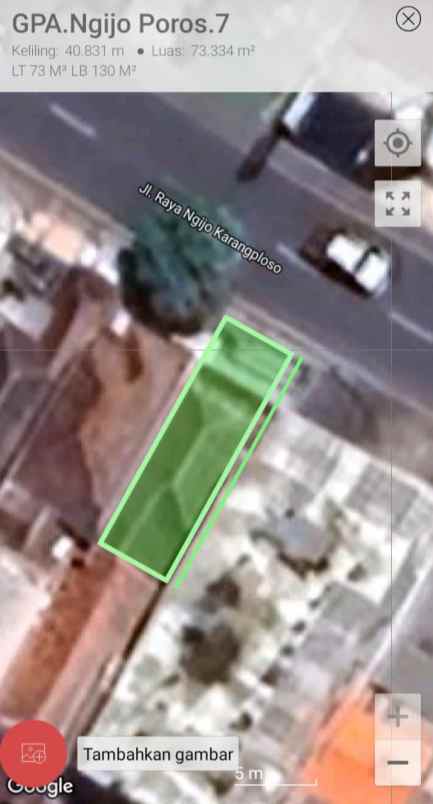 dijual rumah jl raya ngijo karangploso