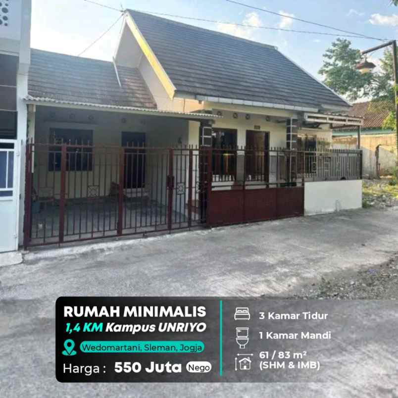 dijual rumah kampus unriyo