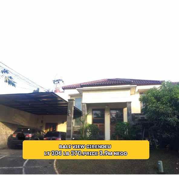 dijual rumah komplek bali view cirendeu