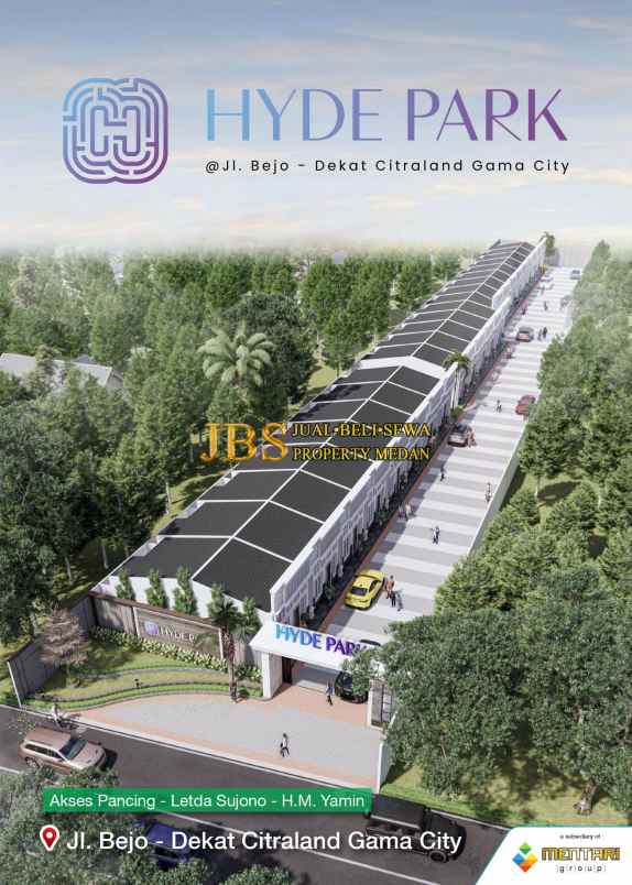 dijual rumah komplek hyde park jalan
