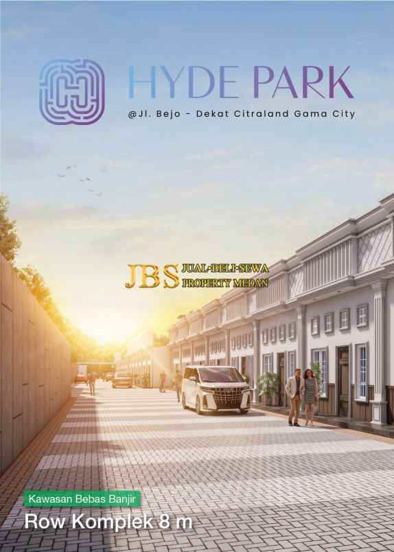 dijual rumah komplek hyde park jalan