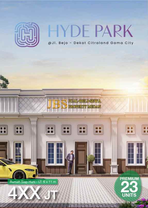 dijual rumah komplek hyde park jalan