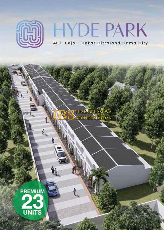 dijual rumah komplek hyde park jalan