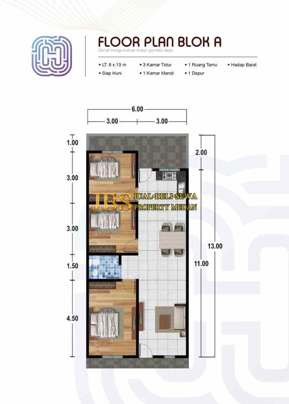 dijual rumah komplek hyde park jalan