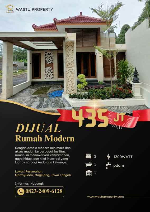 dijual rumah modern dekat akmil magelang