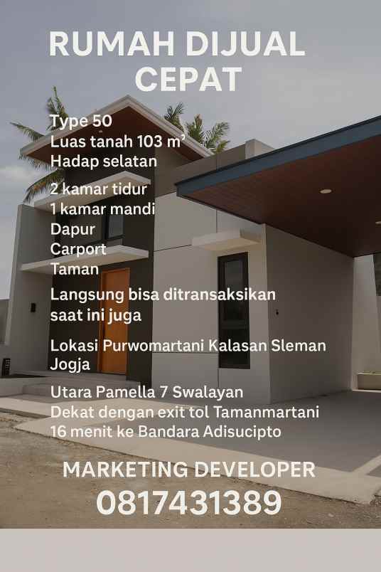 dijual rumah purwomartani