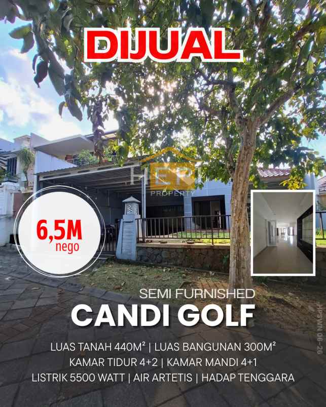 dijual rumah semi furnish di candi golf semarang