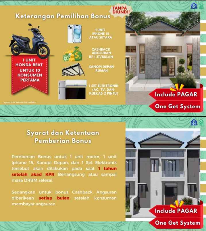 dijual rumah sriamur tambun utara