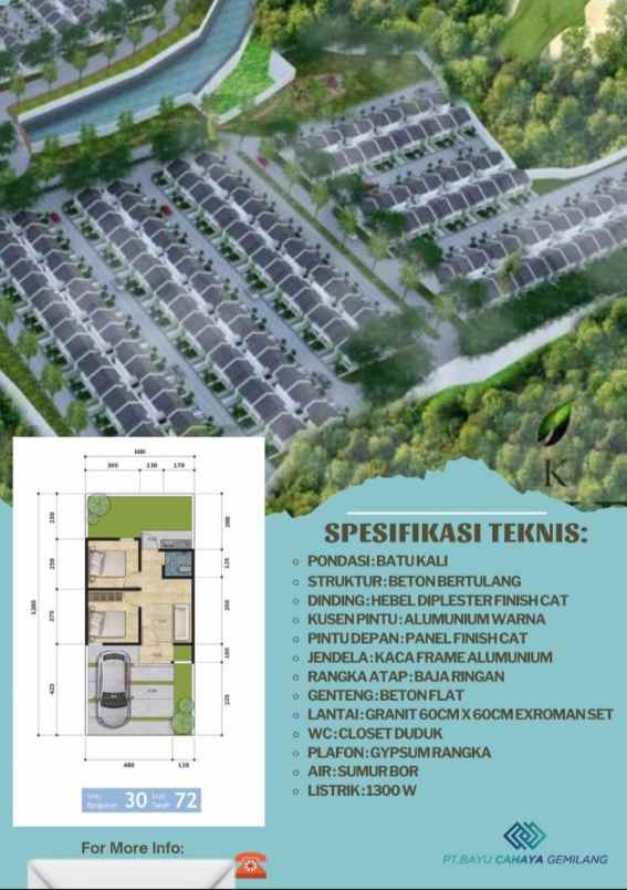 dijual rumah tegal waru kec ciampea