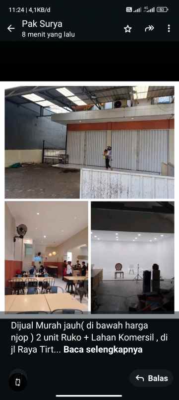 dijual rumah toko di tirto agung tembalang semarang