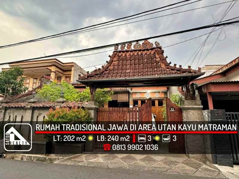 dijual rumah utan kayu selatan matraman