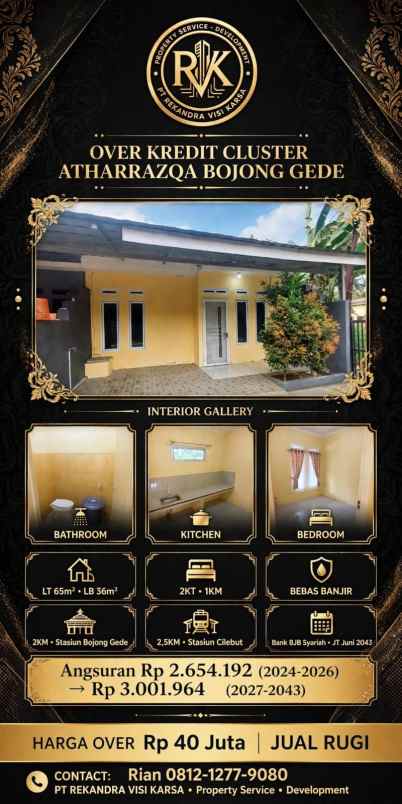 dijual rumah waringin jaya bojong gede