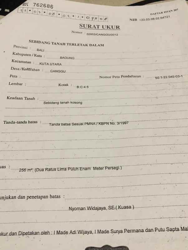 dijual tanah babakan canggu